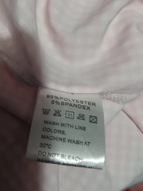 Women Pink Gingham Button-Front Tiered Dress - Picture 7 of 7